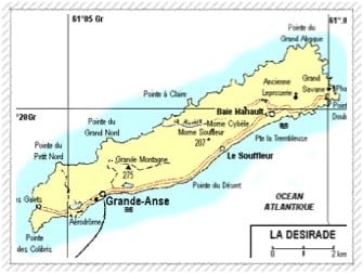 Carte de la Désirade