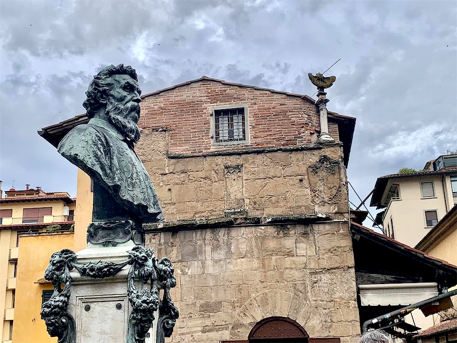 statue de bronze représentant un buste d'homme barbu, Italie