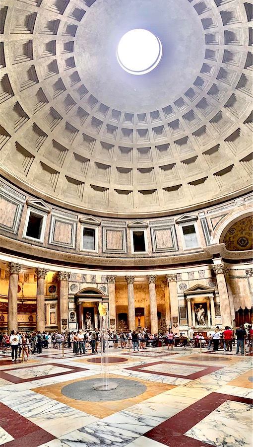 coupole du Panthéon, vue de l'intérieur, Rome