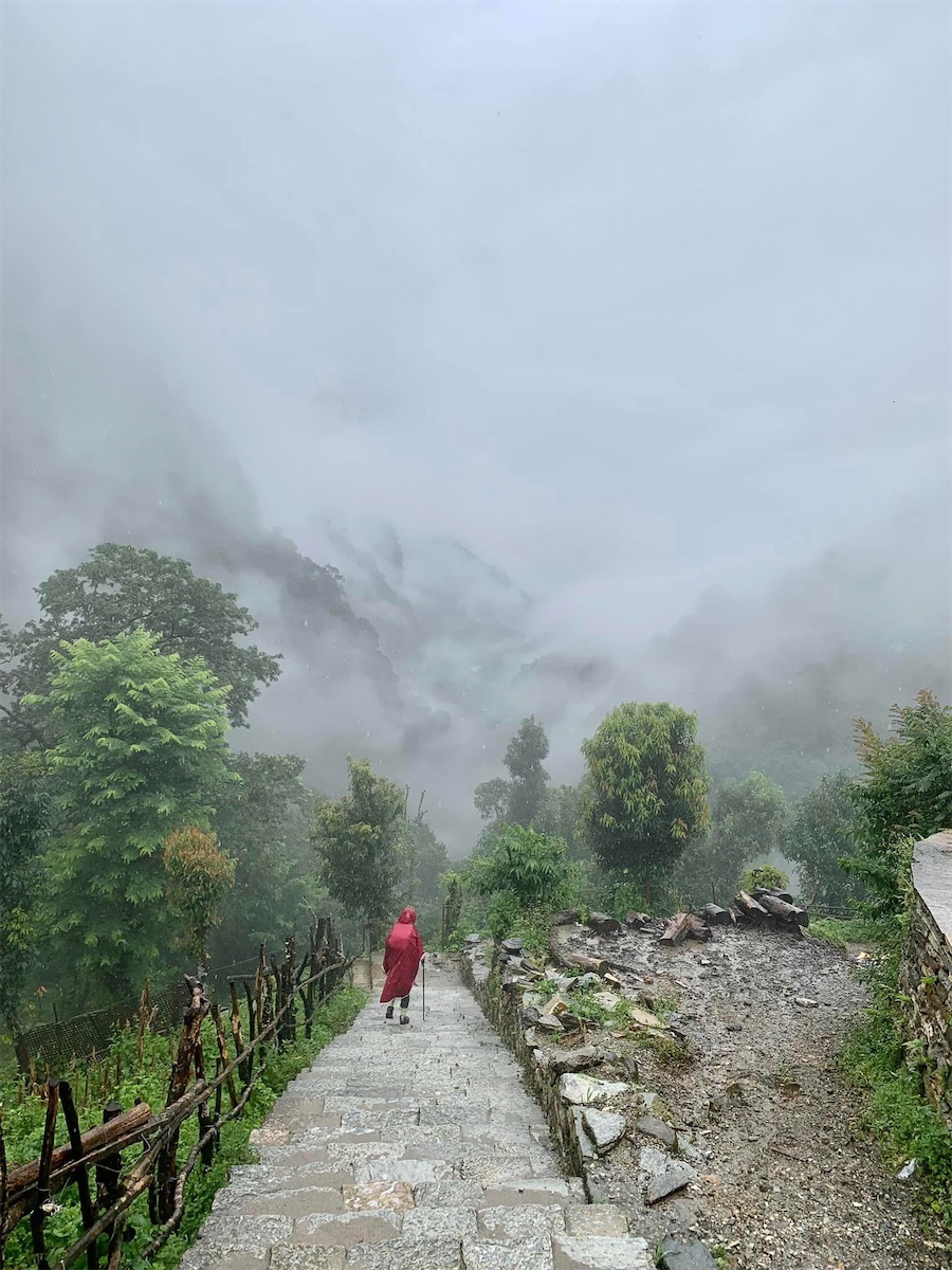paysage dans la brume, Népal