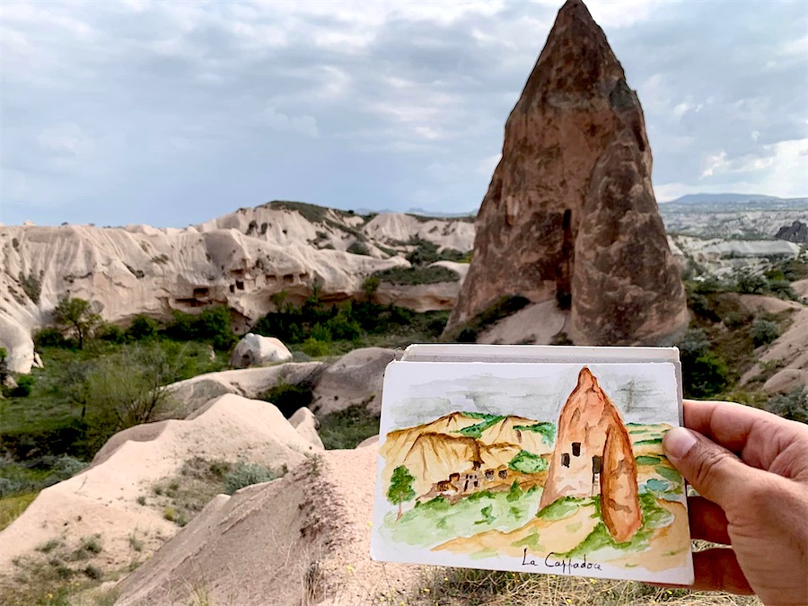 aquarelle, Cappadoce